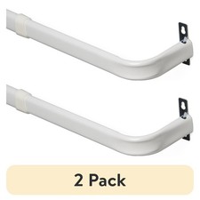  2 pack Mainstays 3" Basic Metal Wrap Around Adjustable Curtain Rod