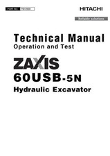 HITACHI ZAXIS60USB-5N EXCAVATOR OPERATION TEST SERVICE MANUAL