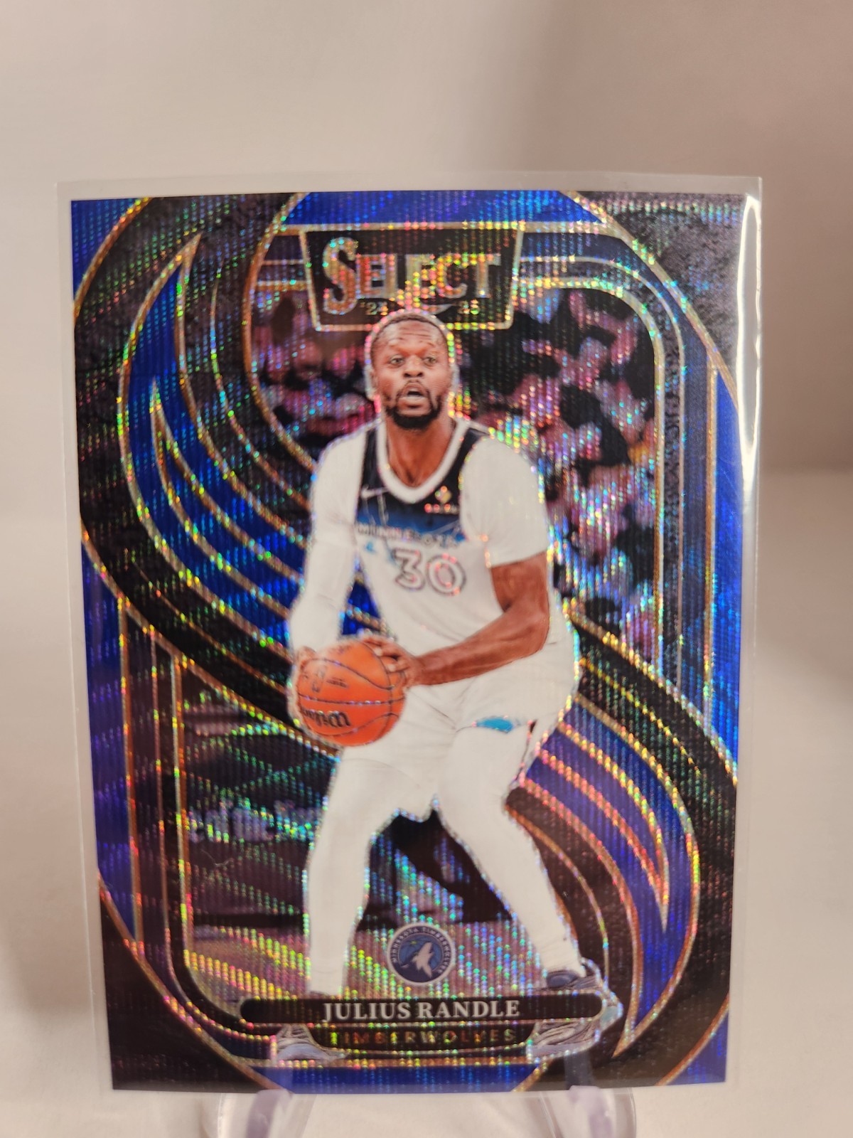 2024-25 Panini Select - Premier Level Julius Randle #129 Blue Wave Prizm /75