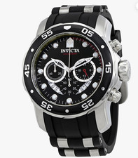 Cronógrafo Invicta Men Pro Diver Ocean Master esfera negra goma negra