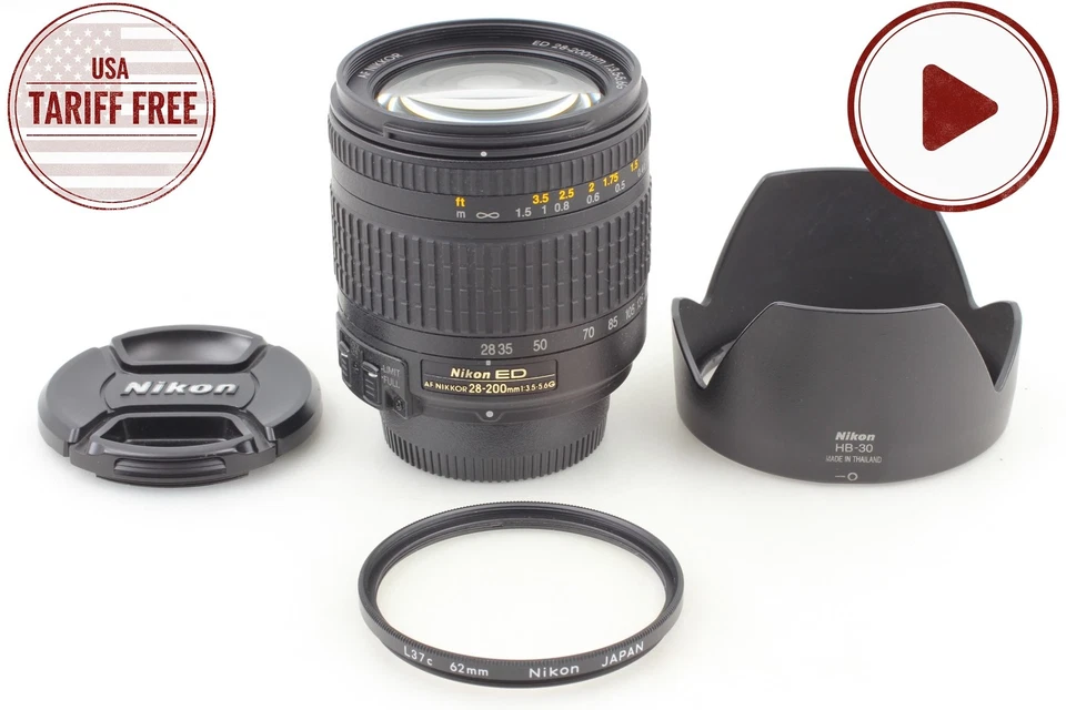 [Top MINT + Hood] Nikon AF Nikkor ED 28-200mm f/3.5-5.6 G Zoom Lens From JAPAN - Image 3 of 4