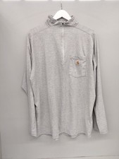 Men's Carhartt Gray Size L Long Sleeve With Pocket Relaxed Fit T-Shirt