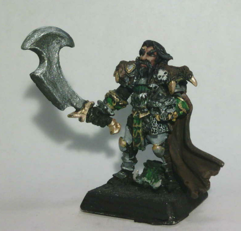 male warrior beard fighter sword unknown manuf. quick painted with reaper paints