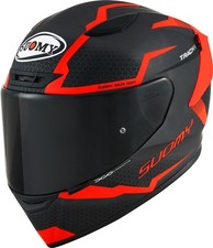 CASCO MOTO HELMET INTEGRALE SUOMY TRACK-1 REACTION MATT BLACK RED TG M