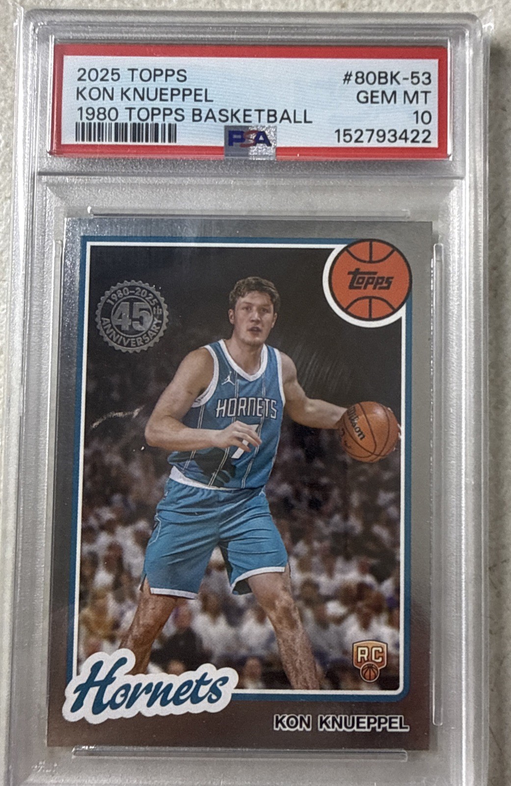 2025-26 Topps - 1980-81 Topps Basketball Kon Knueppel #80BK-53 (RC) PSA 10