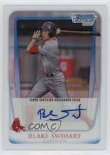 2011 Bowman Draft Chrome Prospects Refractor 191/500 Blake Swihart Auto 2d9