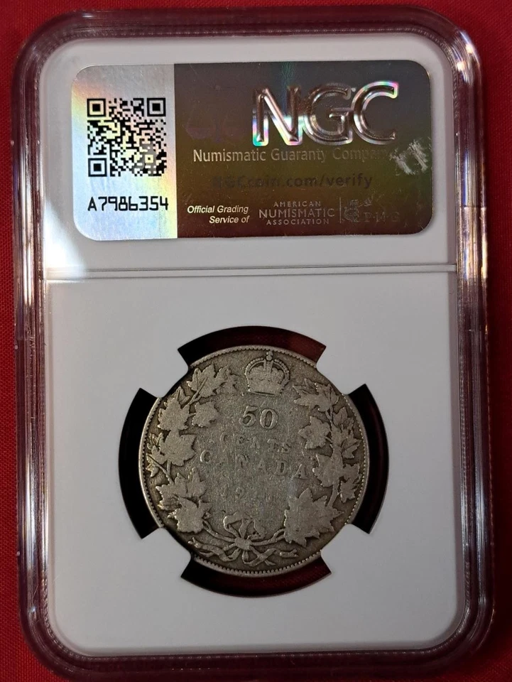 1911 Canada 50 Cents – NGC G6 – First Year Issue (15.4) - Image 2 of 2