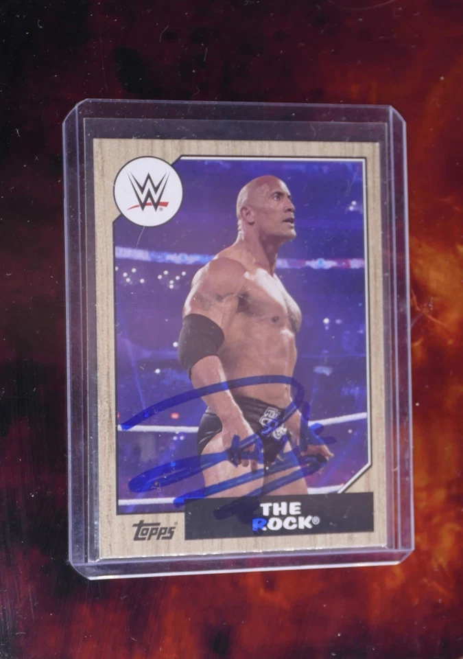 Tarjeta autografiada por Dwayne Johnson “THE ROCK”, foto enmarcada 13x19 firmada certificado de autenticidad WWE Foto 4 de 4