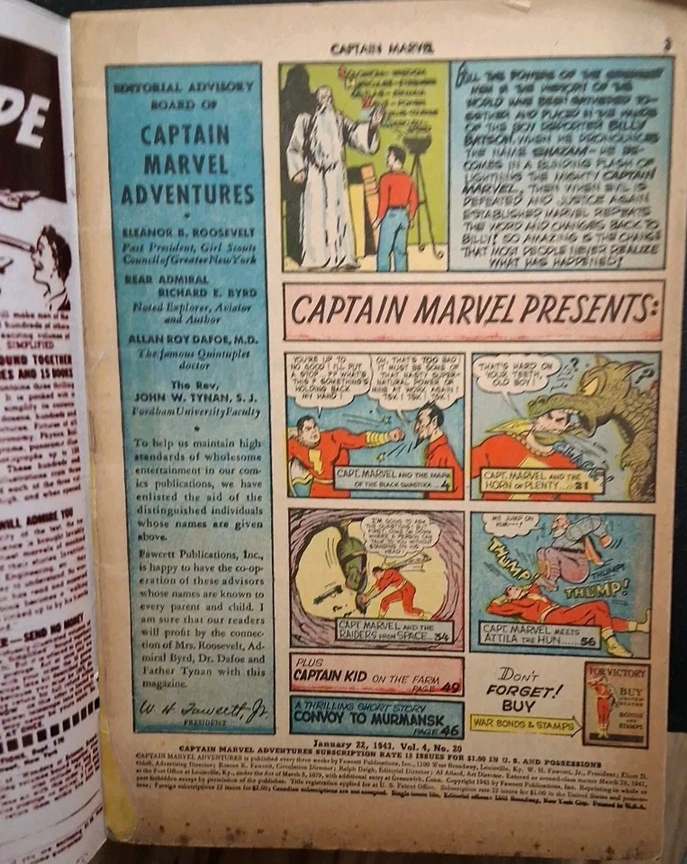 Captain Marvel Adventures 20 1943 I+ 1943 Mighty Midget Comic CM 20 réplicas CVR - Imagem 4 de 4