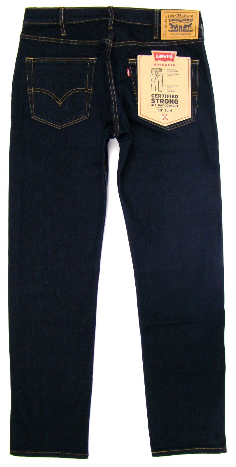 NEW Levis 511 Men's Jeans Slim Fit Size 34x32 DARK INDIGO BLUE - FREE SHIPPING thumbnail 2