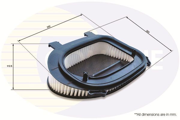 Air Filter 352 mm Length 113 mm Height Fits BMW X3 X5 X6 COMLINE EAF849