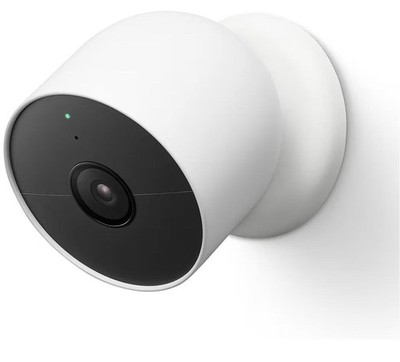 Google Nest Cam  Intelligente Innen & Außen Überwachungskamera Weiß 1er Pack