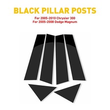 Decotative Black Pillar 6pcs Posts Door Set Trim Fit For Chrysler 300 2005-2010 Decotative Black Pillar 6pcs Posts Door Set Trim Fit For Chrysler 300 2005-2010