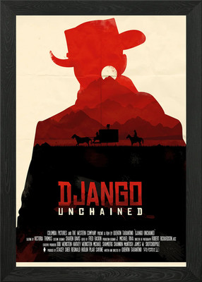 Django Unchained artwork Framed Wall Art Poster Canvas Print Picture