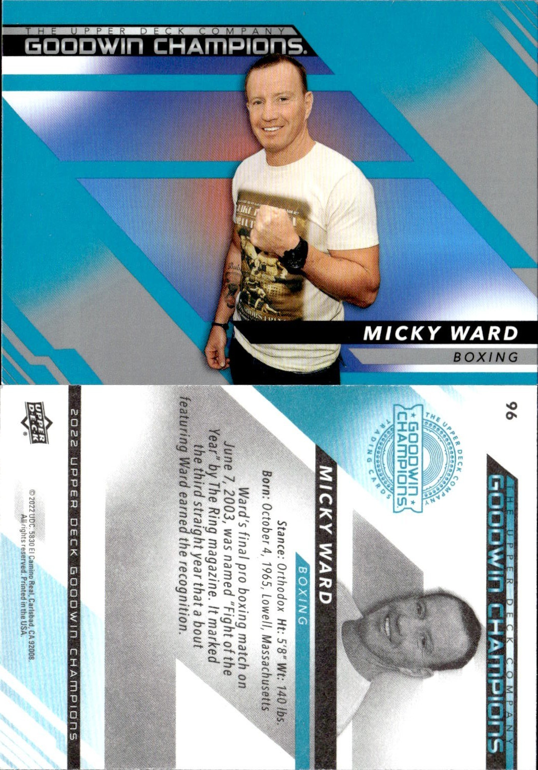 2022 Upper Deck Goodwin Champions Turquois Micky Ward #96