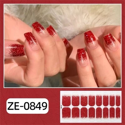 Nail Art Stickers Self Adhesive Christmas Nail Polish Wraps Full Cover (ZE0849)