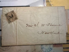 US Local Post Cover AMERICAN LETTER MAIL . Scott #5L1. 1844