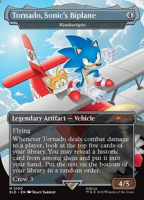Tornado, Sonic's Biplane M Foil #2100 SLD Secret Lair x Sonic: Turbo Gear