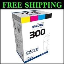 Full-Color Magicard Printer Ribbon - YMCKO for Crisp, Clear Prints - 300 Copies