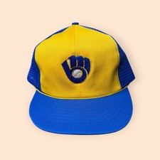 Vintage Milwaukee Brewers 1980s SnapBack Hat Ammco Vtg 80s