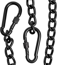 26 Inch Black Hammock Chain, Hanging Chair Chain/Punching Bag Chain with Two Car