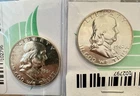 lot of two 1961-1962 Ben Franklin 90% Silver Half Dollar Mint State Proofs