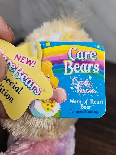 RARE CARE BEARS WORK OF HEART BEAR 2005 BRAND NEW WITH TAGS COLORFUL - Picture 10 of 11