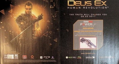 Square Enix Deus Ex Human Revolution 2pg Print Ad 2011 Video Game Promo