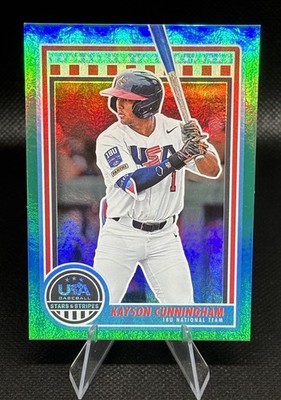 2025 Panini Stars and Stripes - Kayson Cunningham #47 Green Holo