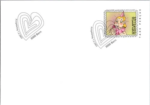 Switzerland 2003 Bern - comic book character with a hat and a lollipop FDC-D1249