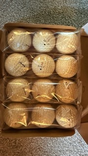 Palline da golf vintage Spalding Dot avvolte in cellophane di fabbrica (scatola da 12)