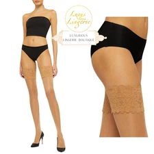 Satin Touch 20 Stayup By Wolford M Gobi Tanned Hold-Up Stockings Lace