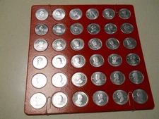 36 COINS ONLY 1960's MEET THE PRESIDENTS Board Game Selchow & Righter Co Vintage