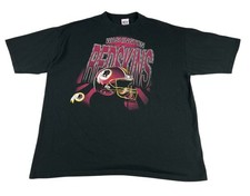 Vintage 90s Washington Redskins True Fan T-Shirt Mens Size XL NFL Shadow Helmet