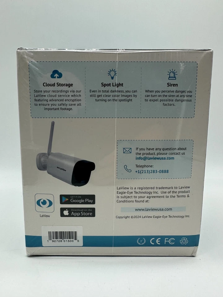 LaView HD Wi=Fi Smart IP B9 Bullet, Security Camera Outdoor (4 Pack)- White - Image 3 of 3