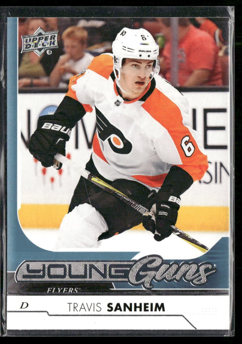 2017-18 Upper Deck Travis Sanheim Young Guns RC #214 Philadelphia Flyers