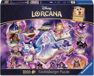 RAVENSBURGER 1000 PC PUZZLE DISNEY LORCANA GLIMMERS OF THE REALM AMETHYST READ
