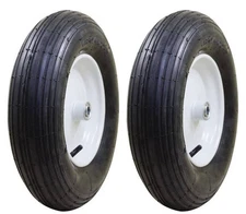 Pneumatic Wheelbarrow Tire 3-25/64"W x 15-1/2"H x  4"D 400-Lb Marathon 20063 2PK