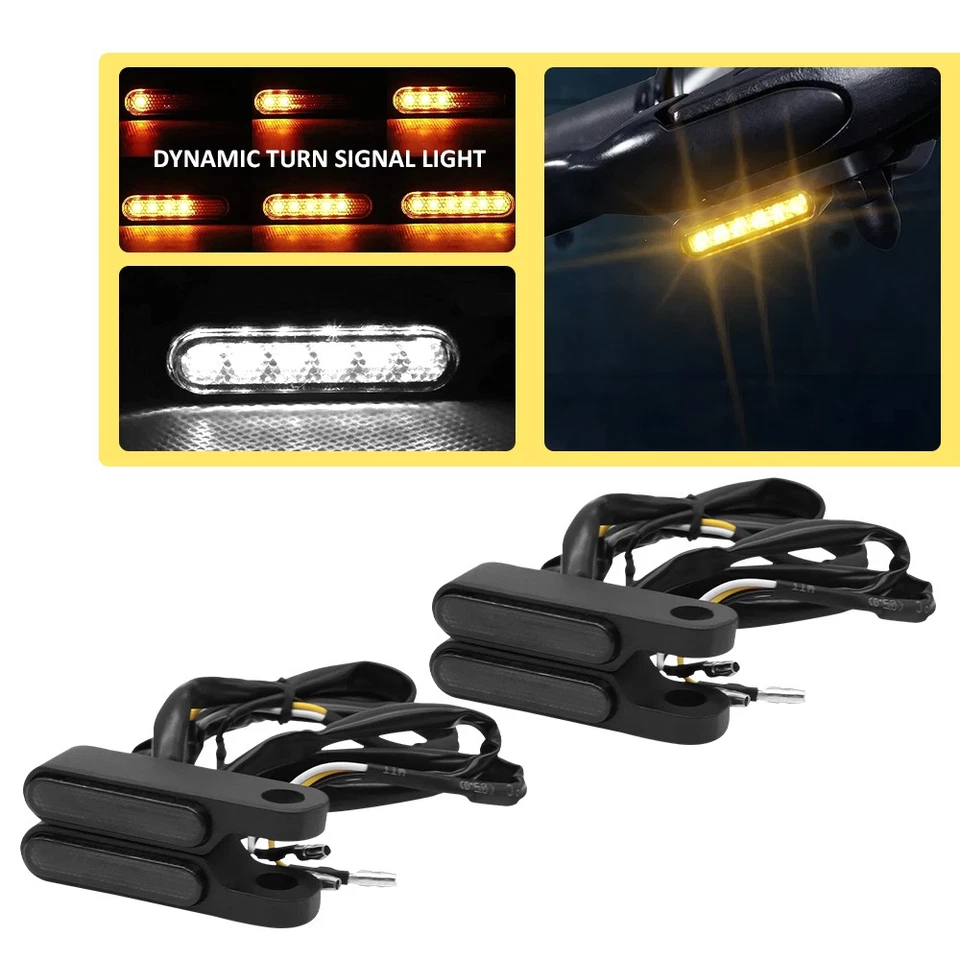4X Mini Luz LED Intermitente Manillar Intermitente Motocicleta para Harley Sportster Foto 4 de 4