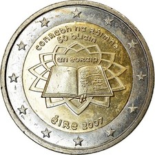 [#763949] IRELAND REPUBLIC, 2 Euro, Traité de Rome 50 ans, 2007, VZ, Bi-Metallic