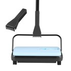 Carpet Floor Sweeper Manual 6.7 inch Width Sweeping Paths Non Electric Blue
