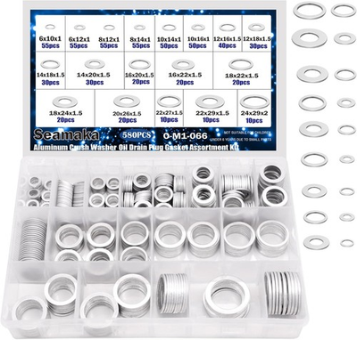 #ad 580PCS Oil Crush Washer 18 Package Dimensionss Oil 580PCS Aluminum Washer $33.99