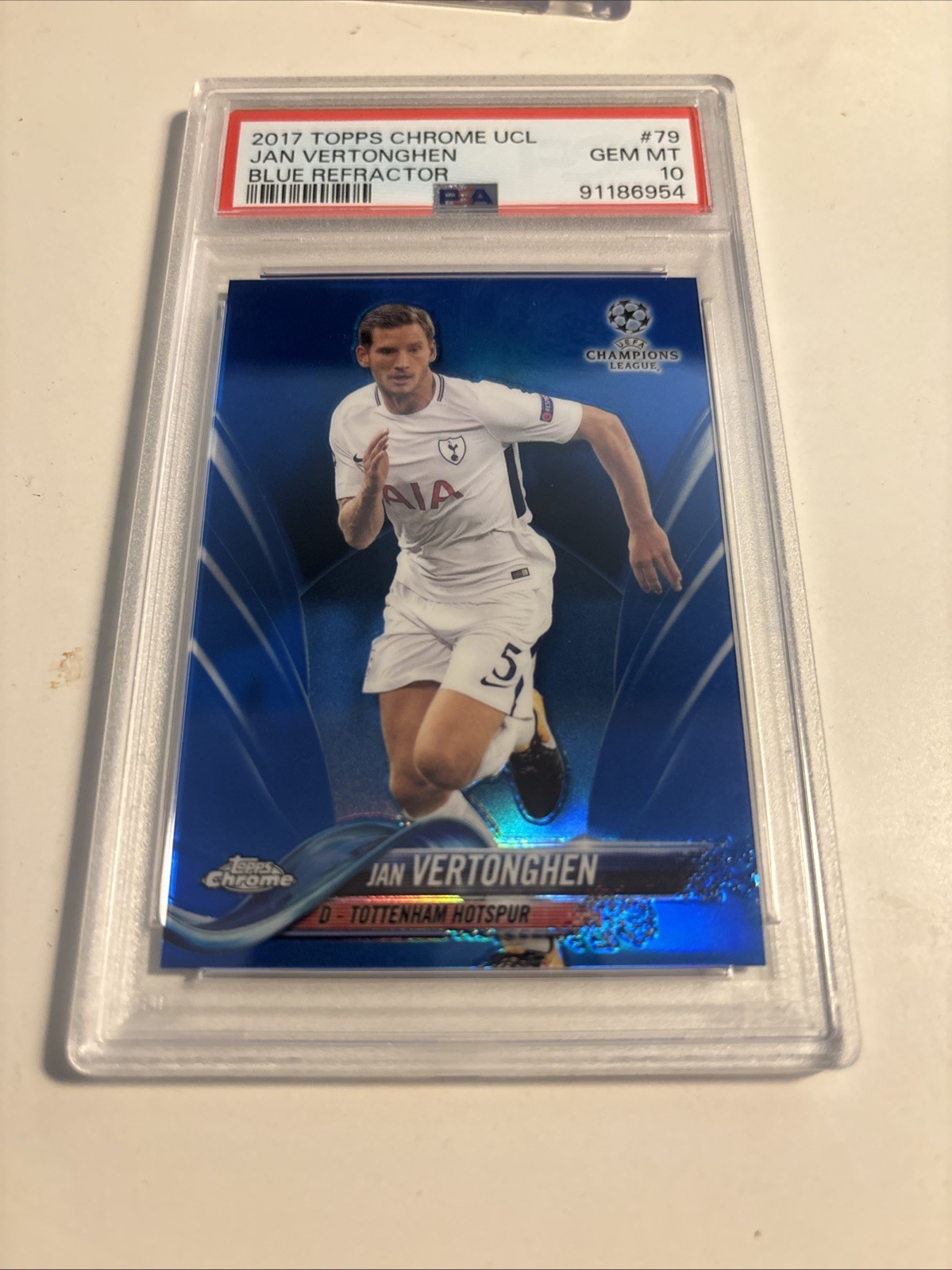 2017-18 Topps Chrome UCL Jan Vertonghen #79 Blue Refractor /150