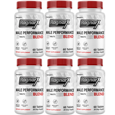 RagnarX Male Performance Supplement for Men Support Blend w/ Maca (6 Bottles)