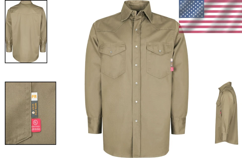 Multi-Use Flame Resistant Work Shirts for Electricians and Industrial Workers - Image 2 of 4