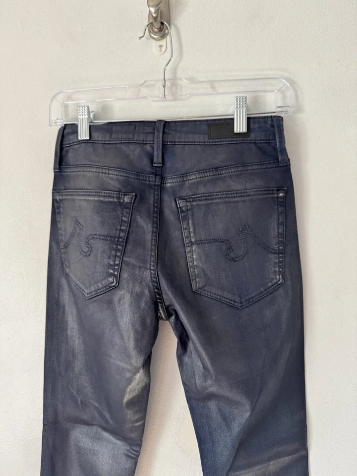 Pantalones AG Adriano Goldschmied Farrah tiro alto ajustados de imitación de cuero talla 27 nuevos sin etiquetas Foto 4 de 4