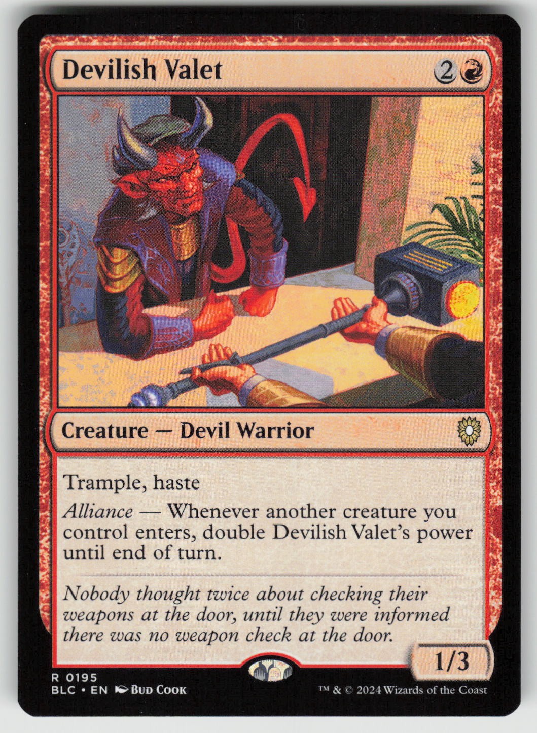 Devilish Valet 195 Rare Commander: Bloomburrow Magic: The Gathering Near Mint