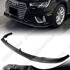 For 19-20 Audi A4 B9 S-Line Real Carbon Fiber Front Bumper Lip Spoiler Splitter