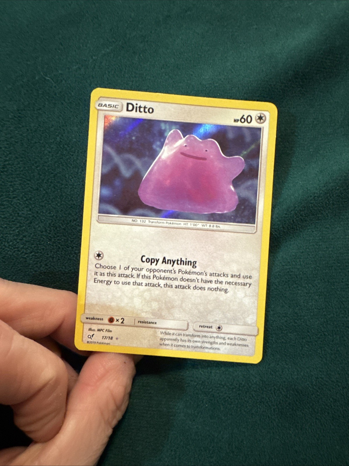 Detective Pikachu Ditto #17 Holo – 2019 Pokémon TCG – PSA 9 MINT