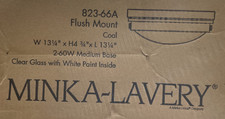 Minka Lavery 823-66A 2-Light Flush Mount Ceiling Fixture - Coal